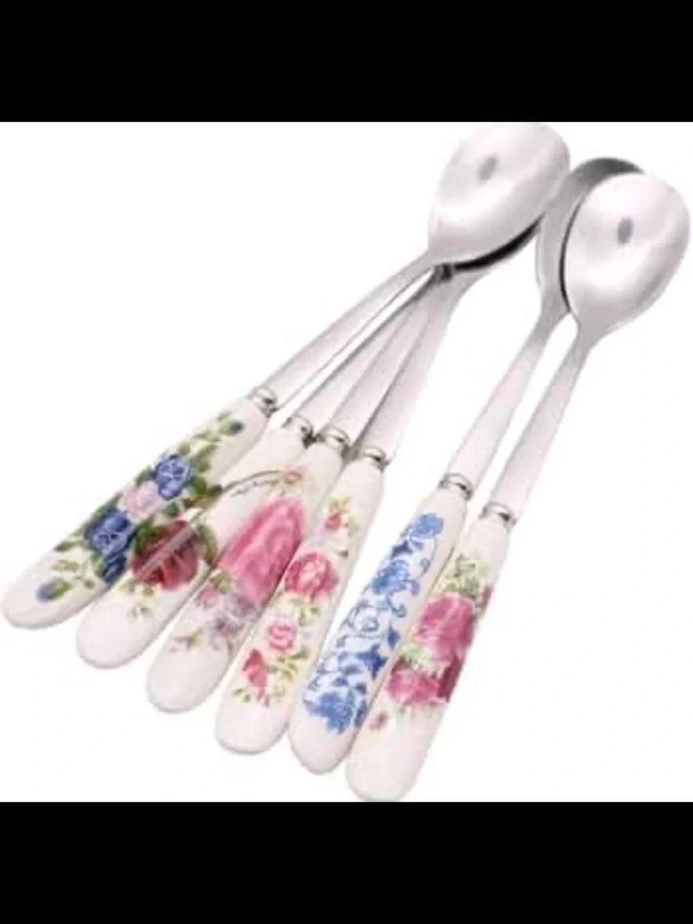 12 Piece Floral dessert spoons and pastry forks Flatware Set. NEW!!